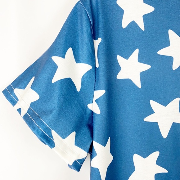 NWOT For G and PL American Flag Twist Knot Short Sleeve Top--XL - Picture 8 of 14